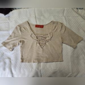 Beautiful‎ tan Akira Chicago cropped top